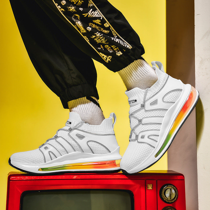 Platform Outdoor Mesh Running Shoes Full Palm Air Cushion Shoes