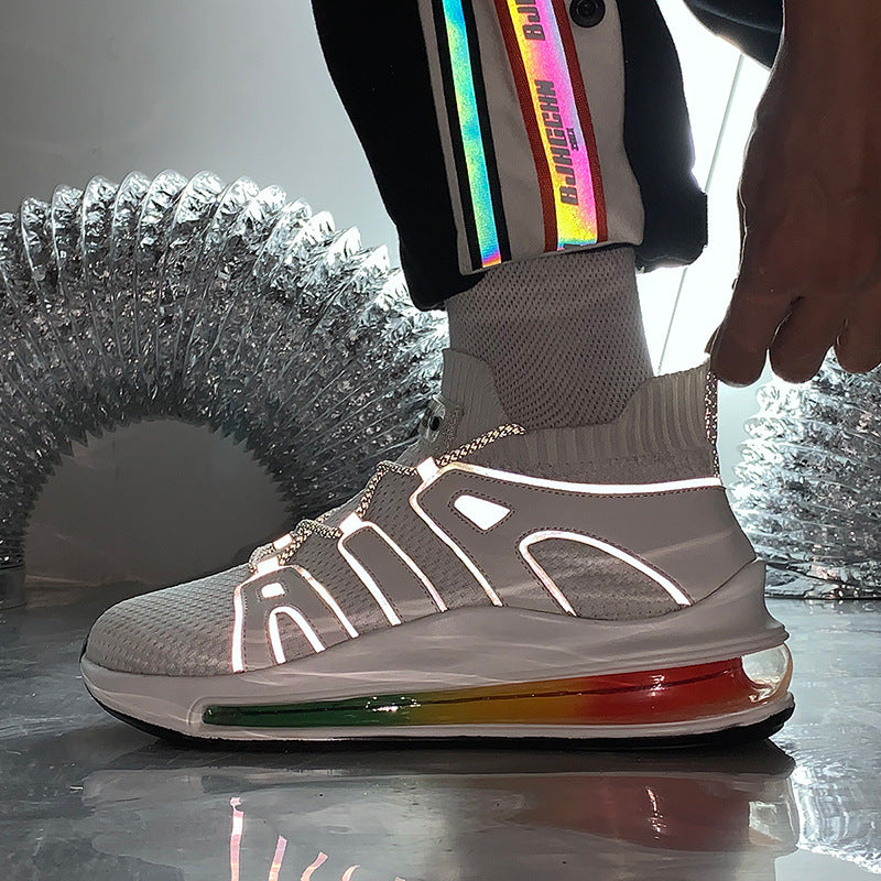 Platform Outdoor Mesh Running Shoes Full Palm Air Cushion Shoes